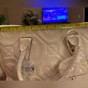 Valentino Orlandi White Quilted Bag